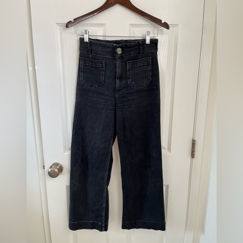 Pilcro The Sailor Dark Denim Wide-Leg Jeans Size 25